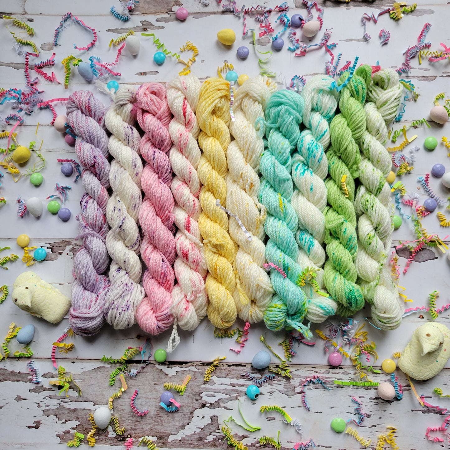 Confetti Mini Yarn Striping Set of 10 Coordinating Colors