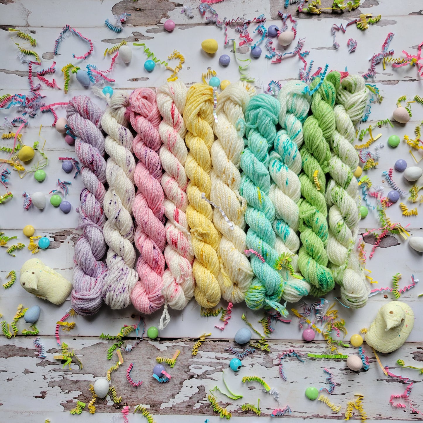 Confetti Mini Yarn Striping Set of 10 Coordinating Colors