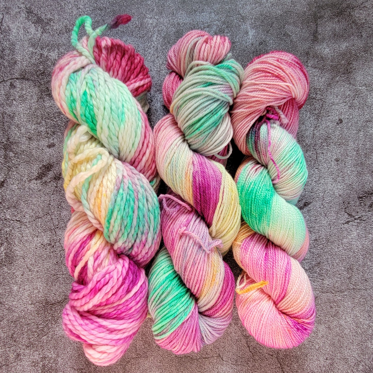 Sorbet Bright and Fun Hand Dyed Yarn