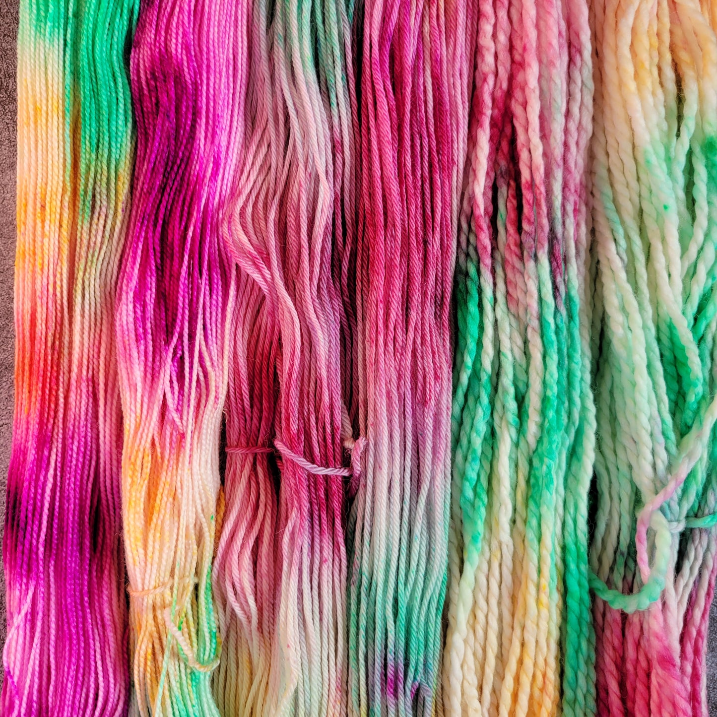 Sorbet Bright and Fun Hand Dyed Yarn