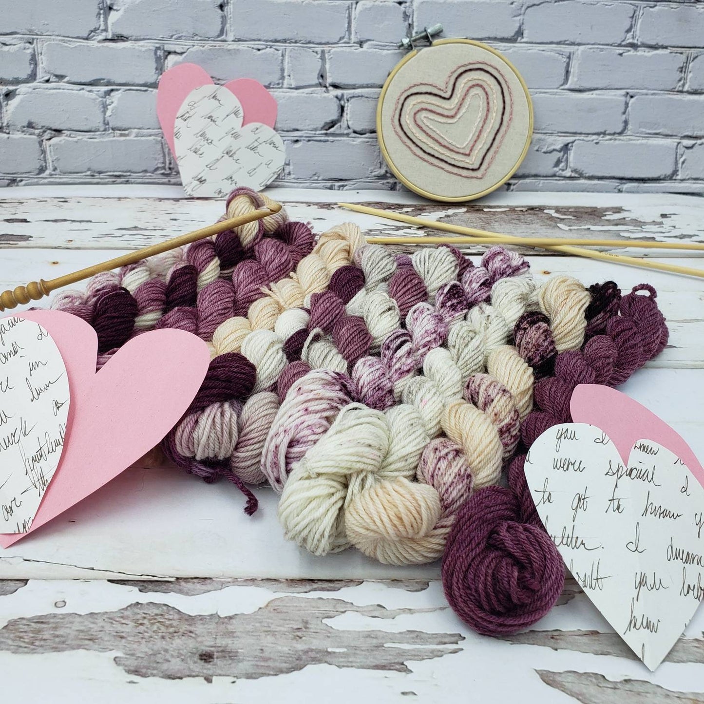 Love Letters Mini Yarn Set of 10 Coordinating Colors