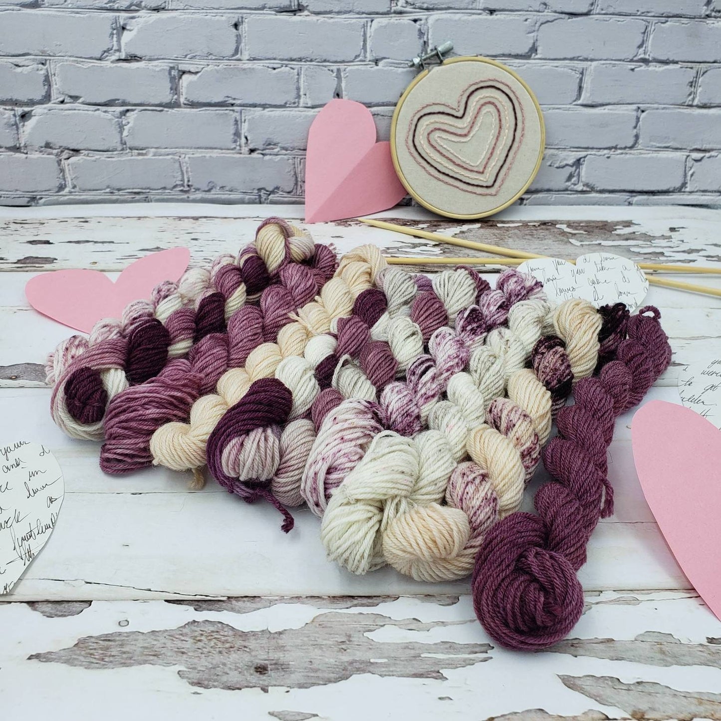 Love Letters Mini Yarn Set of 10 Coordinating Colors