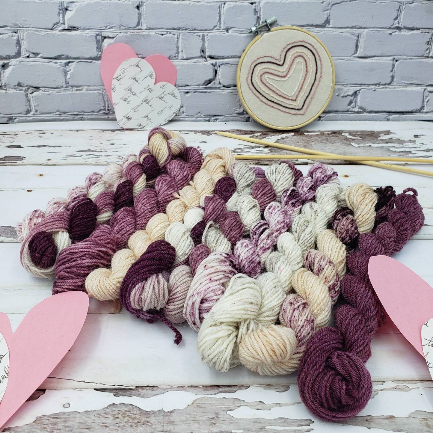 Love Letters Mini Yarn Set of 10 Coordinating Colors