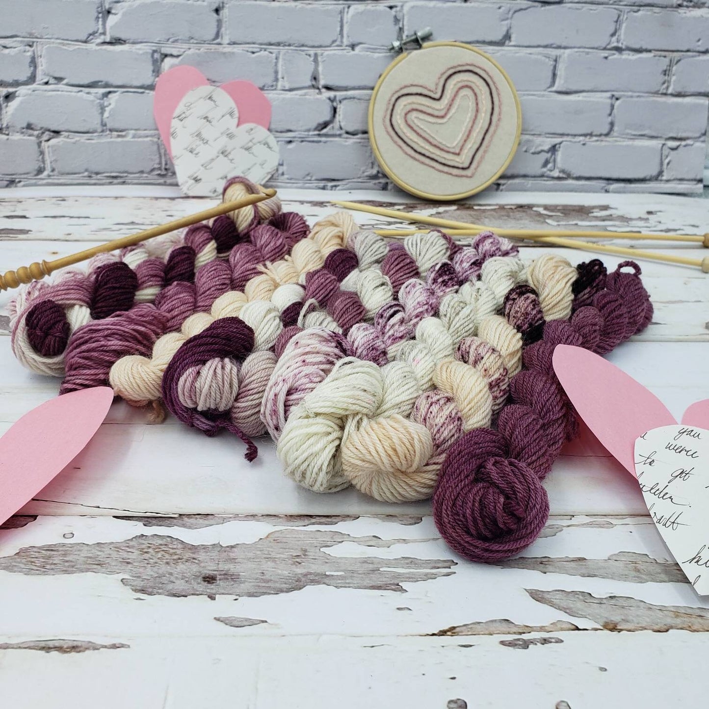 Love Letters Mini Yarn Set of 10 Coordinating Colors